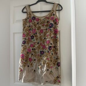 J. Crew linen dress with gorgeous embellishments